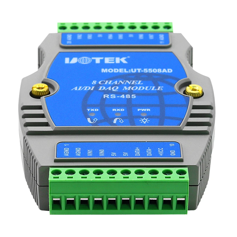 Modulo di acquisizione AI/DI UOTEK a 8 canali CON chip di conversione analogico-digitale a 24 bit di TI senza resistori esterni UT-5508AD