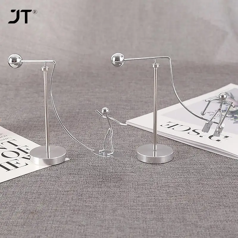 Newton Pendulum Gifts Perpetual Motion Newton's Cradle Tumbler Balance Little Iron Surfer Skier Home Ornaments