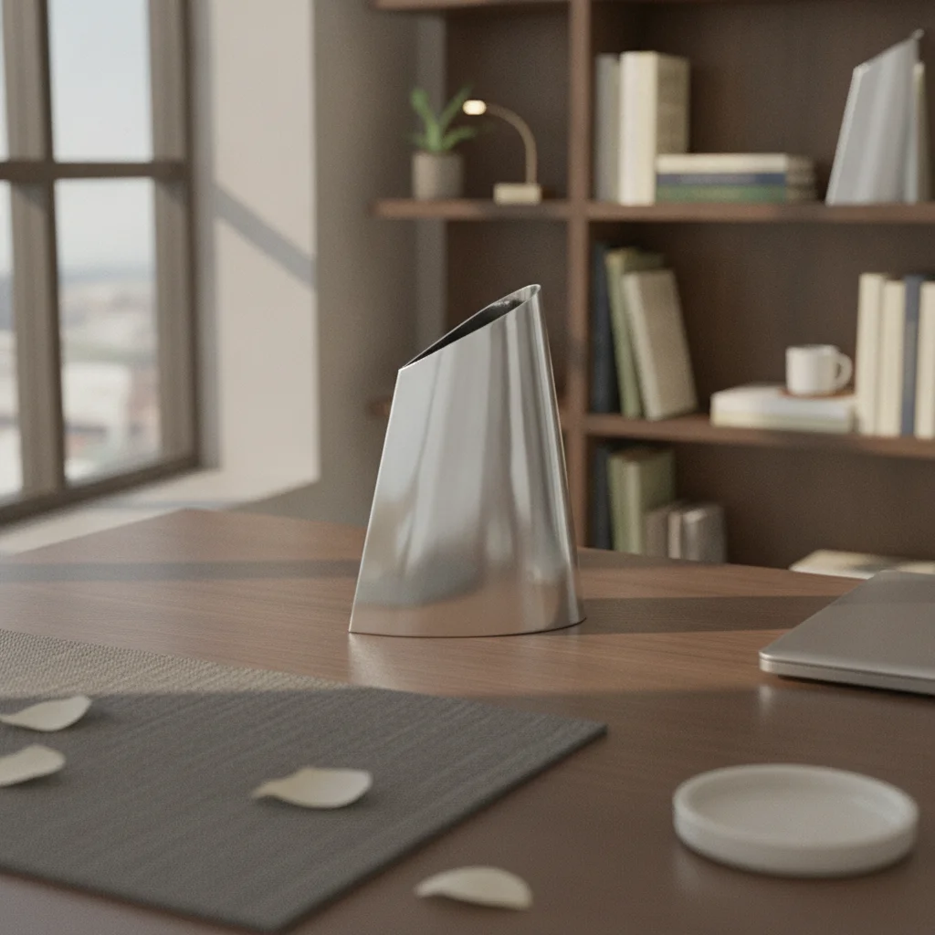 Trapezförmige Vase Geometrische Skulpturale Vase Schlank und Elegant für Eingangsbereich, Esstisch