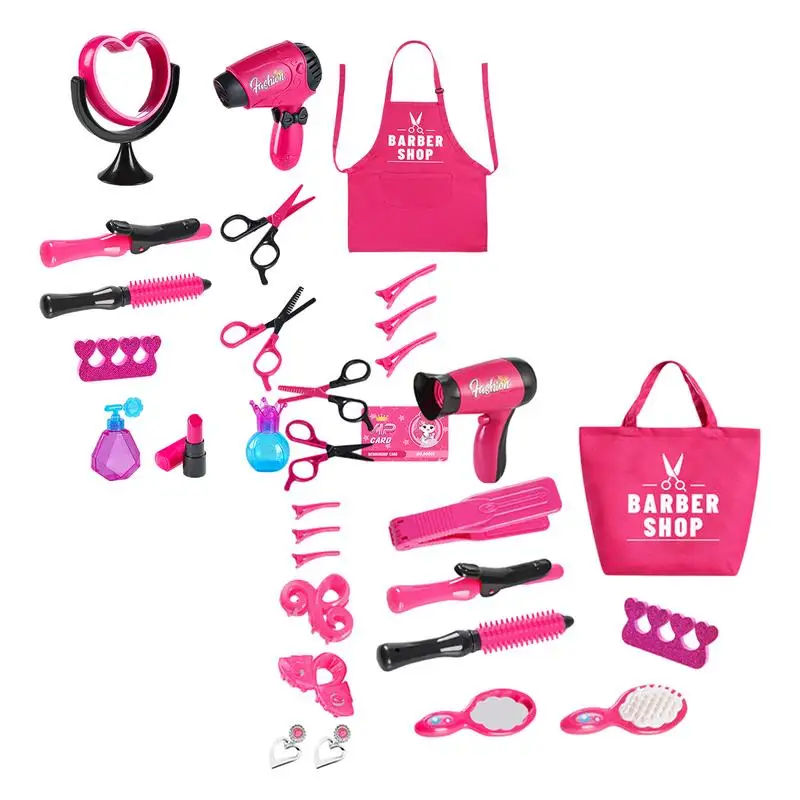 Ragazze trucco set simulazione parrucchiere asciugacapelli finta gioca bellezza moda bambini giocattoli ragazza gioca casa regalo per le vacanze