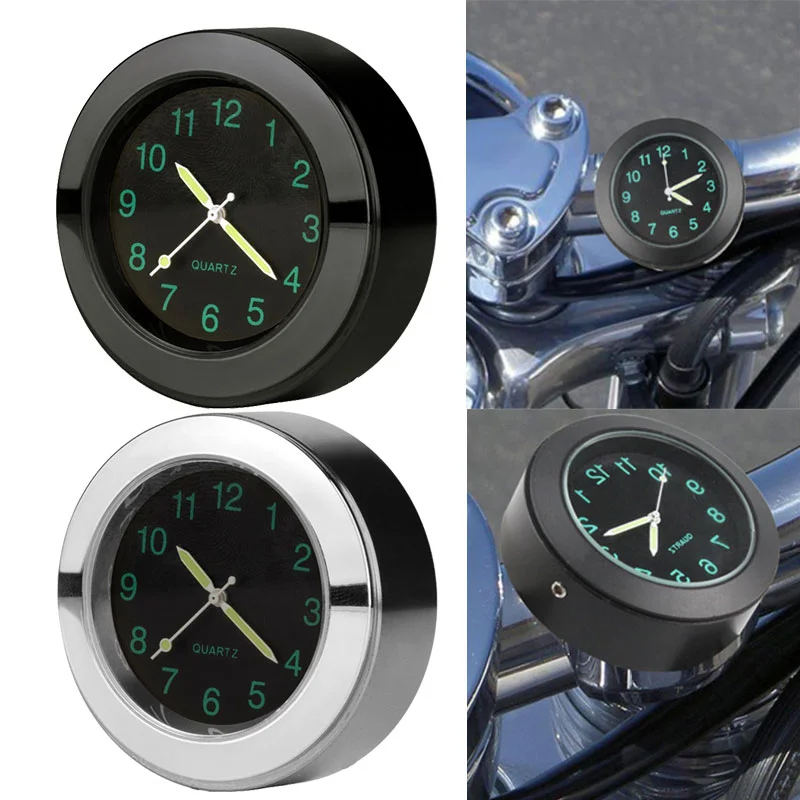 

Motorcycle Handlebar Clock Luminou Waterproof Aluminum Timetable Cycle Scooter Modified Watch Moto Accessories Decoration