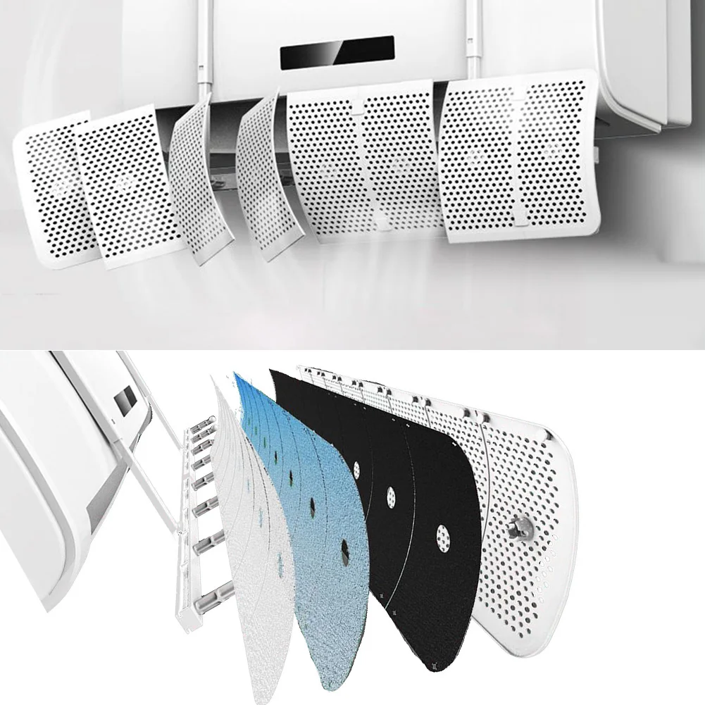 8 Leaf Air Conditioning Anti-Direct Blowing Outlet Baffle Wall-Mounted Adjustable Wind Deflector Air Conditioning Wind Deflector