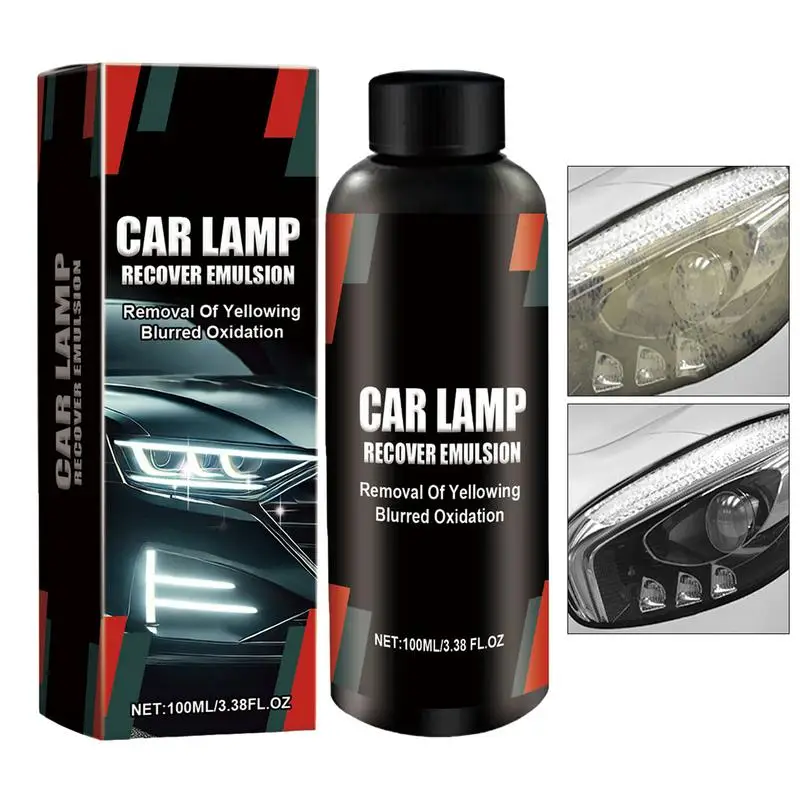 Car Headlight Restoration Polishing Liquid Restorer Repair Liquid Headlamp Scratch Remover Repair Clean Headlight Polish Liquid