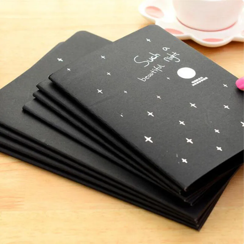 Creative Black Paper Notebook Diary Notepad 16K 32K 56K Sketch Graffiti Notebook For Drawing Painting Office School Stationery