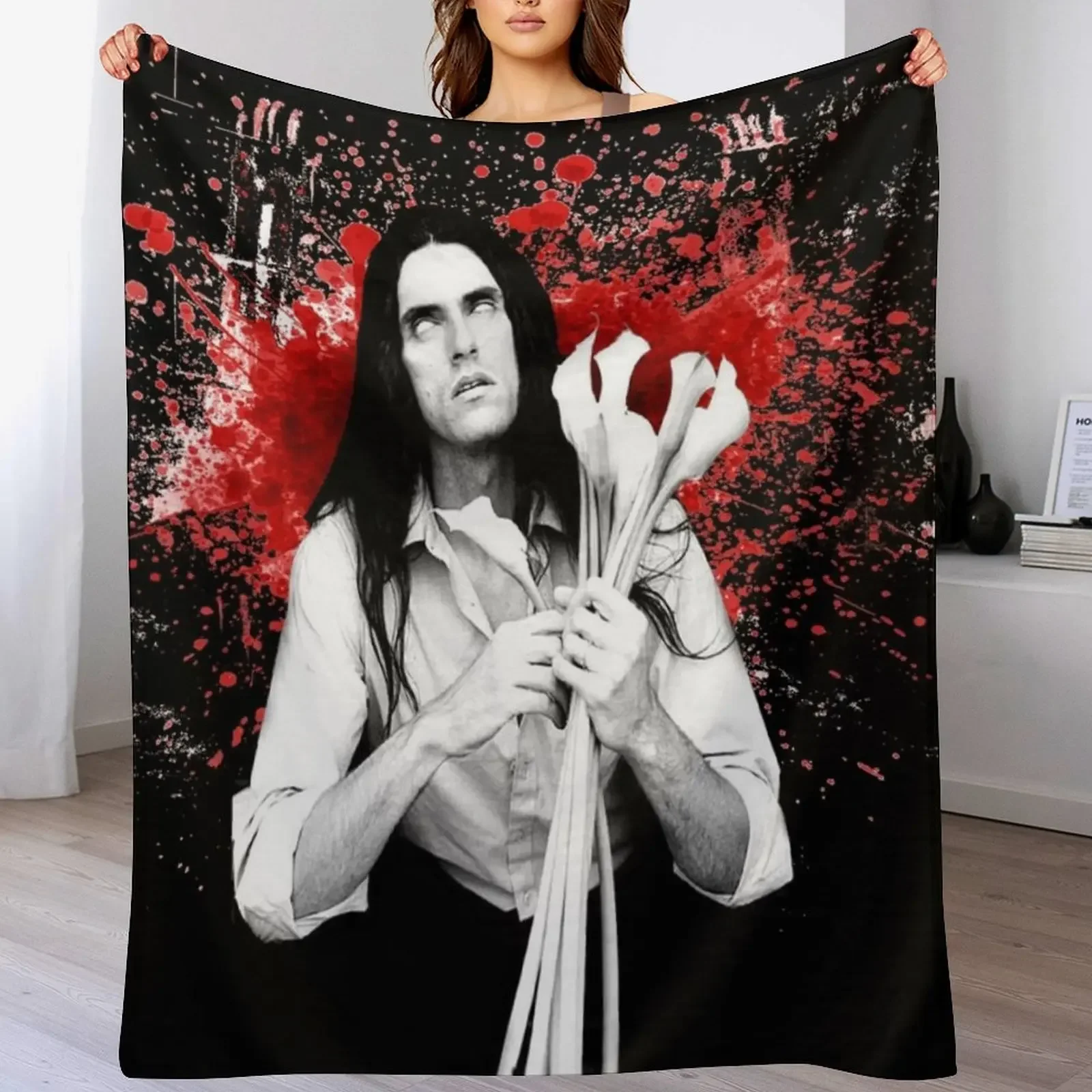PETER STEELE BLOOD Throw Blanket Travel Size Cozy Blanket for Plane Train