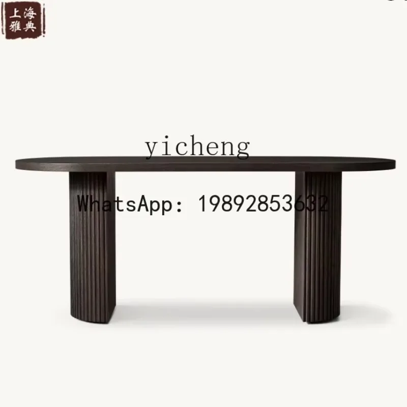 X6  American Style Solid Wood Study Desk Study Room Writing  Computer Desk French Style retro Minimalist Office Desk