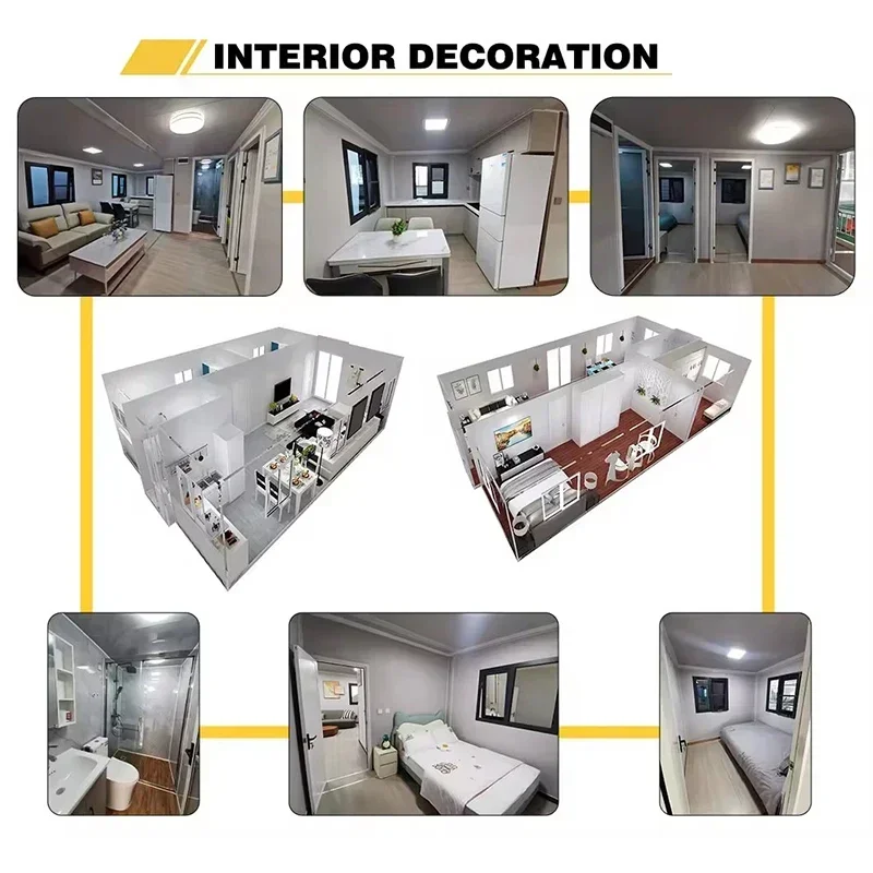 Expandable Container House Factory Direct Supply Modular House Australia Tiny Home Prefab Steel 2 Bedroom Container House