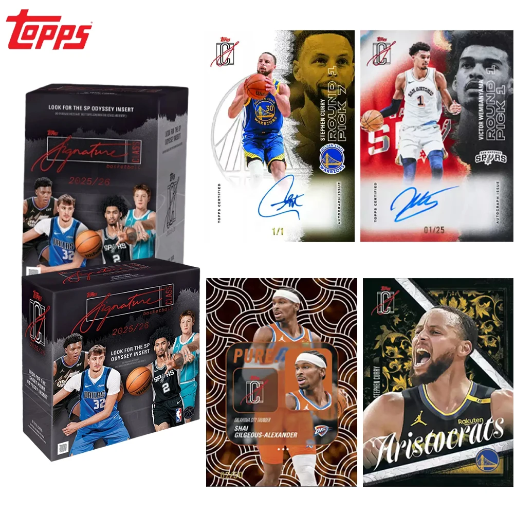 

2025-26 Topps Signature Class NBA Basketball Trading Cards Full Box Rookie Prospect Autograph Collectible Cards