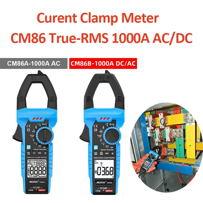 CM86 True-RMS 1000A AC/DC Curent Digital Clamp Meter High Precision Multimeter Amperimetrica Capacitance Ammeter Current Clamp