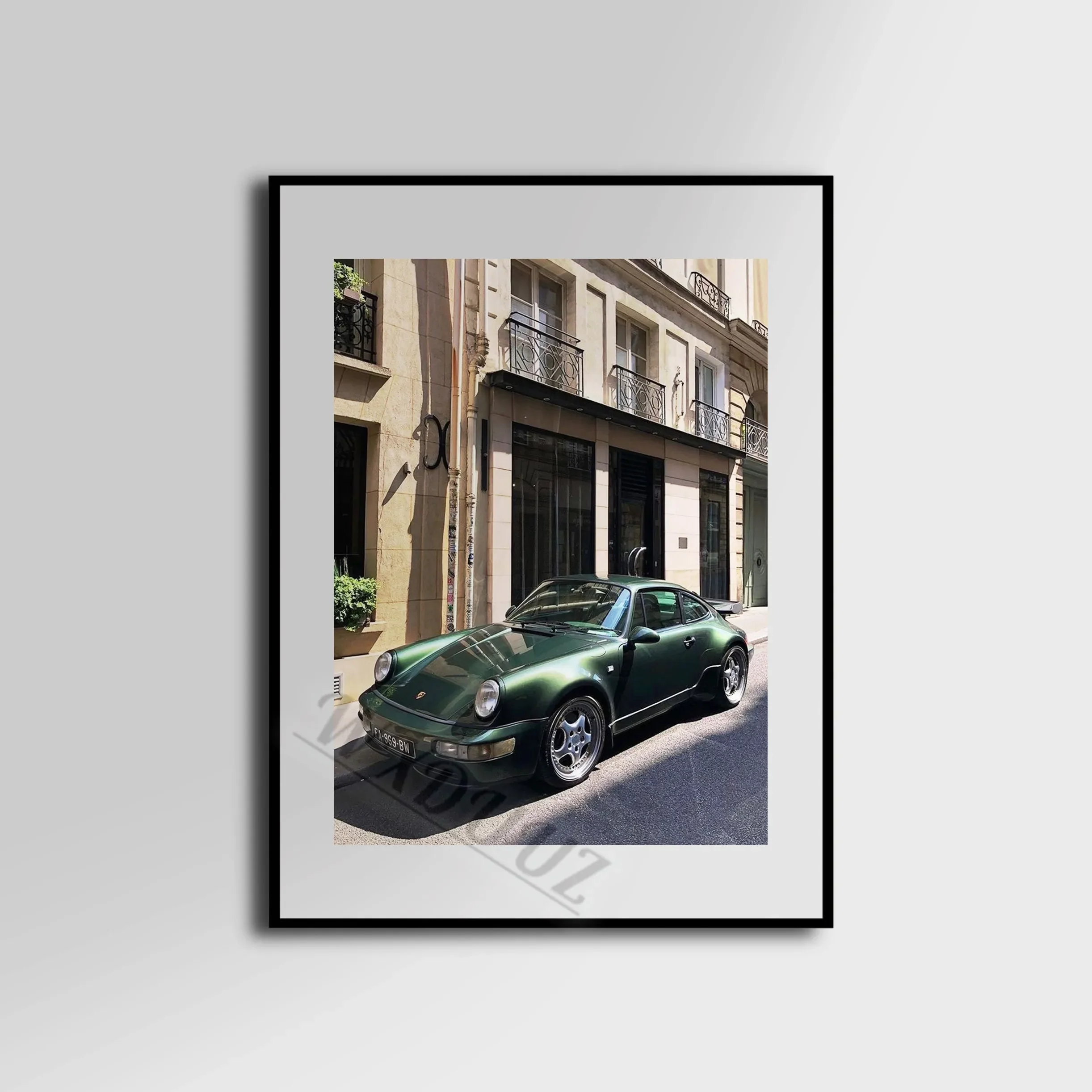 Nordic Vintage Schwarz-Weiß Ästhetische Wand kunst Klassische Supercar Street HD Öl auf Leinwand Plakate und bedruckte – Detail 3