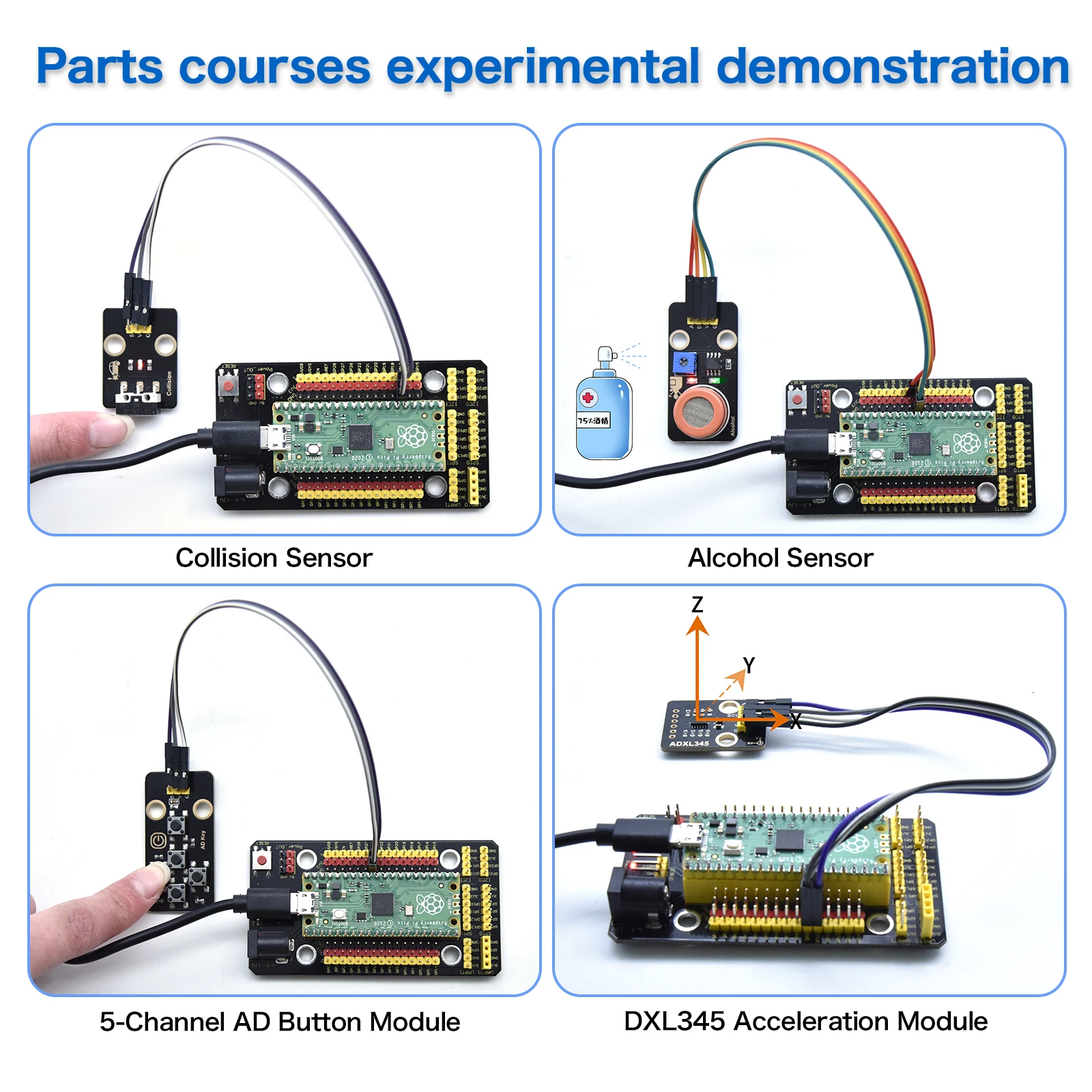 Keyestudio-Raspberry Pi Pico Sensor Kit ، برمجة بيثون إلكترونية ، كتل ليغو متوافقة ، 42 في 1 ، 37 في 1 ، 24 في 1