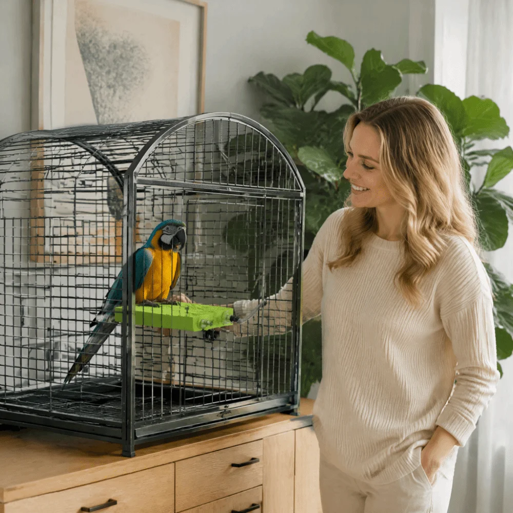 5W Power Heated Bird Perch 100-240V Input US Plug Warm Bird Stand Small Size 12V Voltage Temperature-Adjustable Warmer