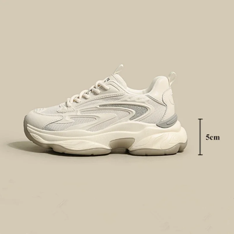 2024 New Sport Shoes Woman Sneakers Thick Bottom Ins Shoes Women Fashion Sneakers Cool Vacation Casual Loafers Ladies Footwear