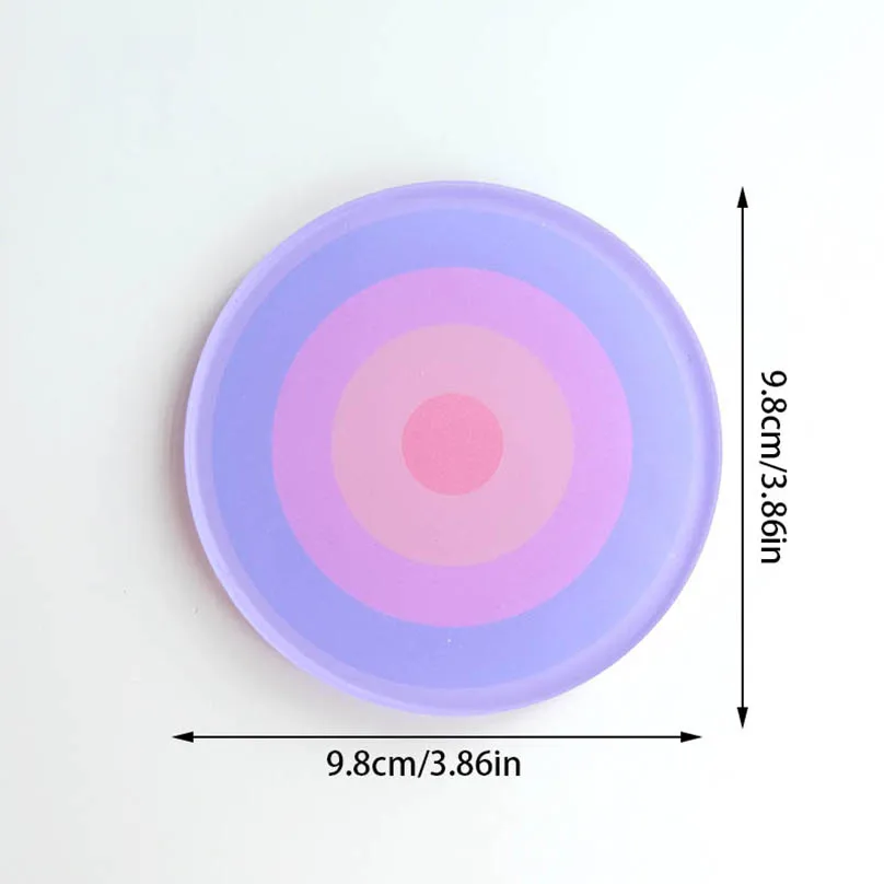 Acrylic Coaster Porta Vasostable Mat Anti Slip Cup Holders Gradient Color Cocinas Accesorios Kitchen Drink Coasters