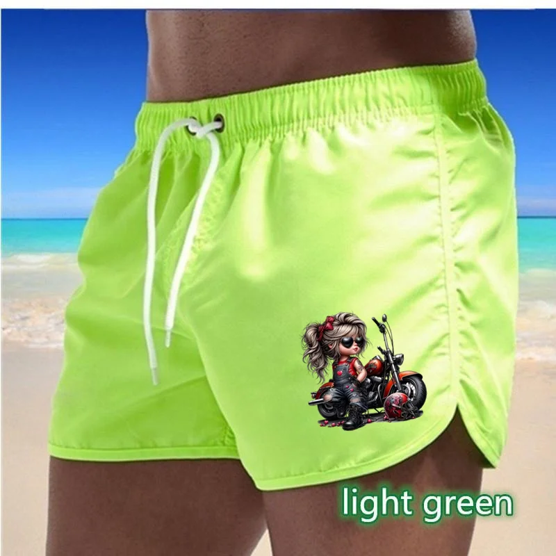 

Мужские шорты 2025: пляжные плавки, летние спортивные шорты для бассейна, быстросохнущие, для плавания, серфинга, с вентиляцией, на шнурке, модные, повседневные