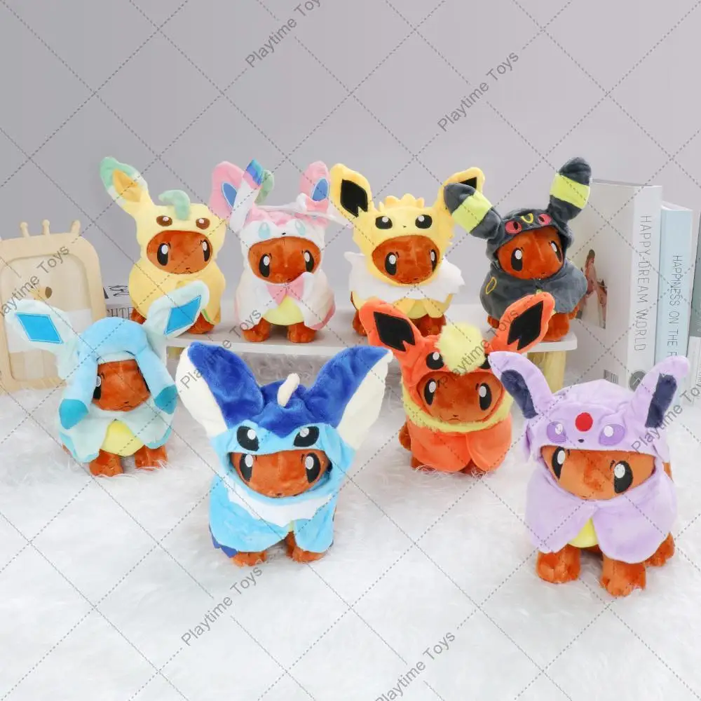 

Pokemon Cosplay Plush Toys Pikachu Eevee Cos Umbreon Glaceon Vaporeon Jolteon Espeo Flareon Peluche Stuffed Dolls Birthday Gifts