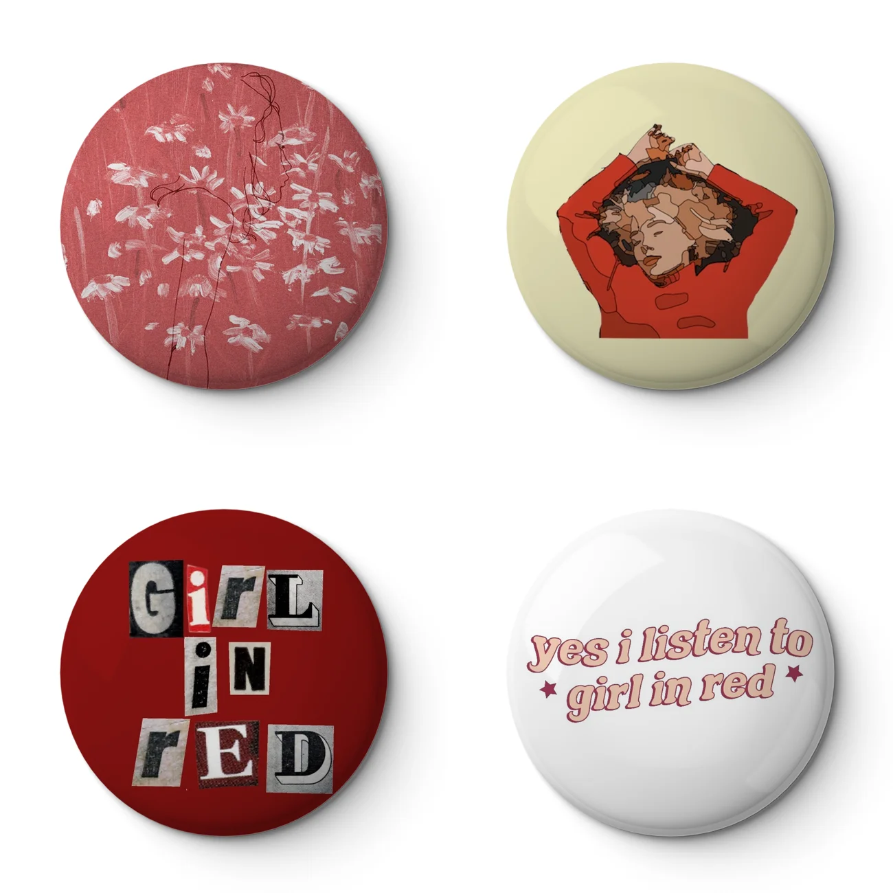 Girl In Red Soft Button Pin Customizable Metal Decor Women Jewelry Gift Cute Funny Hat Lover Lapel Pin