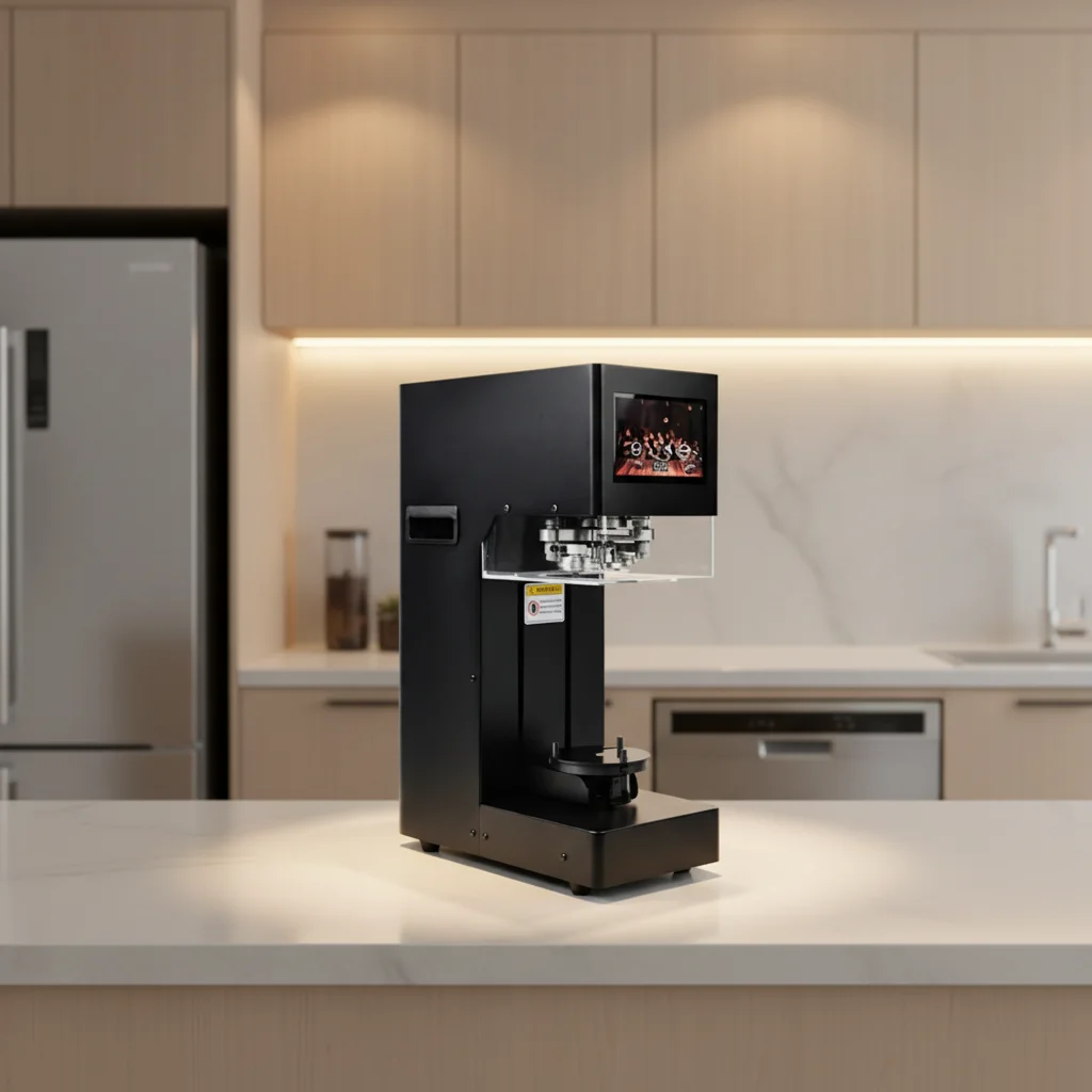 Automatic Can Sealing Machine - Commercial Touchscreen Beverage Cup Capper for Milk Te.a Shops
