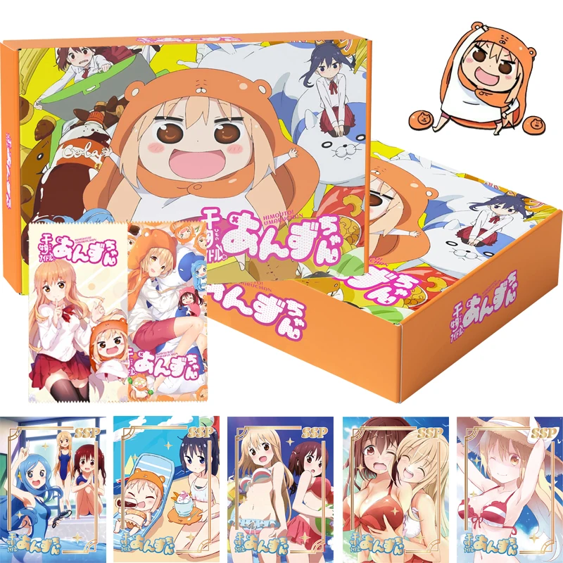 

New Original Himouto! Umaru-chan Collection Card Box Cute Anime Figures Peripheral LSR Embossed 3D Cards Children Hobby Gift Toy