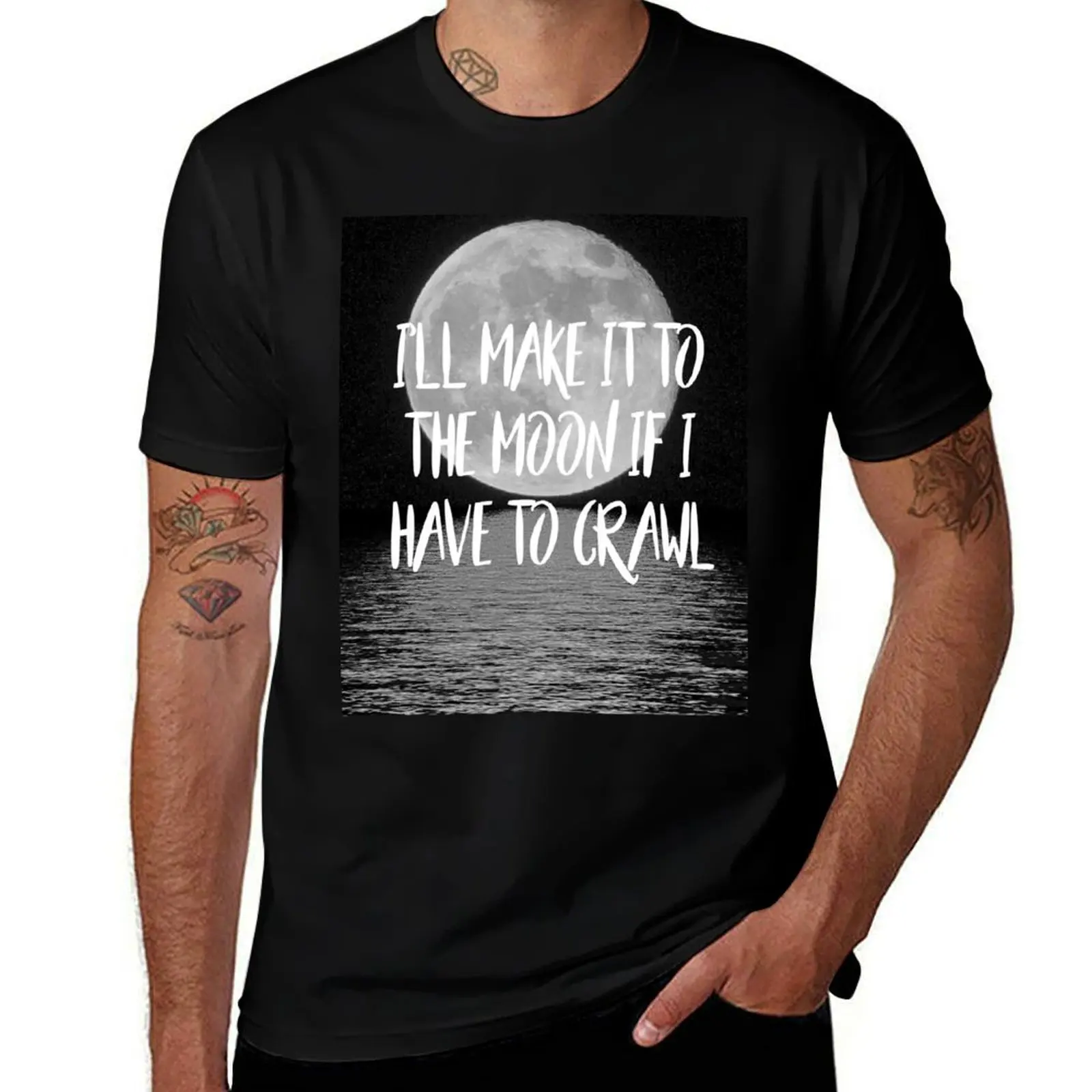 I'll make it to the moon if I have to crawl T-Shirt Independence Day Short Sleeve T-Shirt