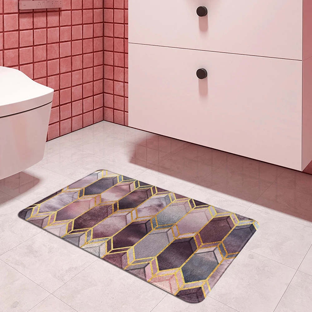 Doormat Non-Slip Waterproof Dustproof Carpet Hallway Bath Mat PVC Kitchen Mat Can Be Cut Custom Indoor Home Entrance Doormat