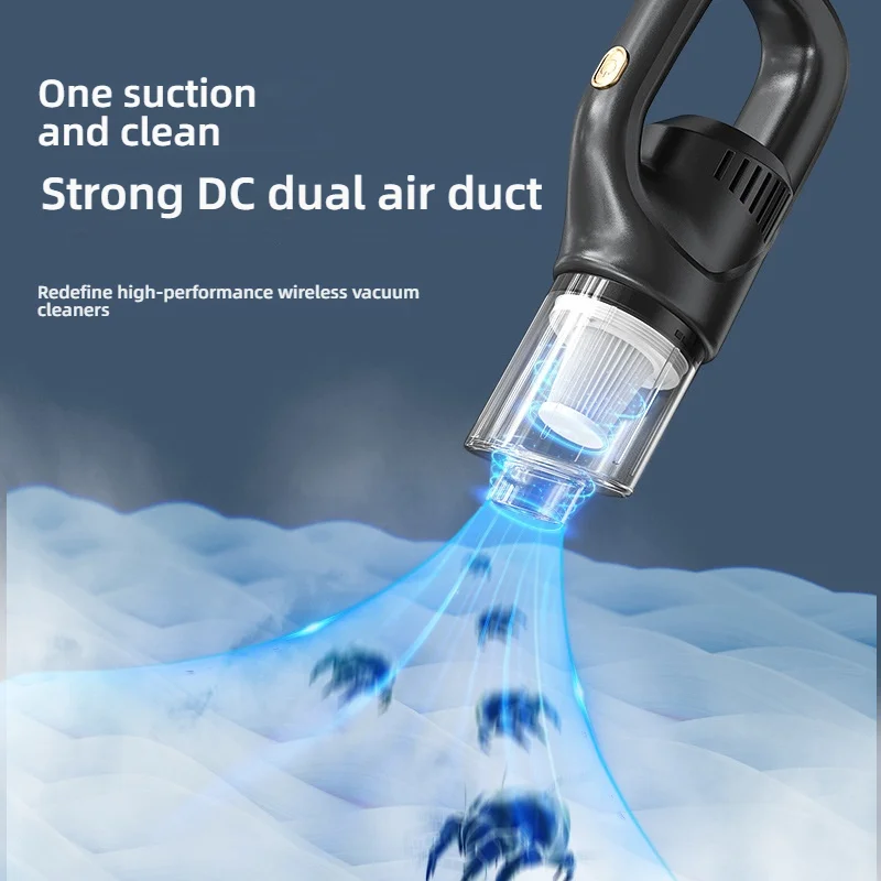 Household vacuum cleaner, portable car cleaner, multifunctional hand cleaner, suitable for desktop, car and keyboard