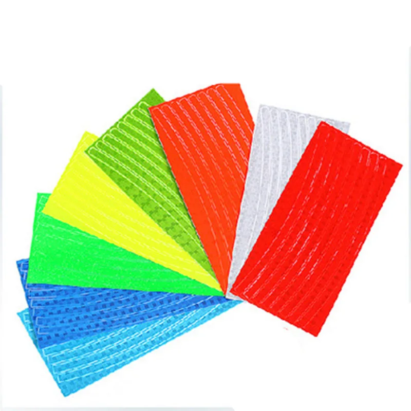 8Lines/sheet Reflective Stickers for Motor Bicycle Mountain Bike Wheel Rim Decal Kids Safety Protective Tape Cycling Accessories