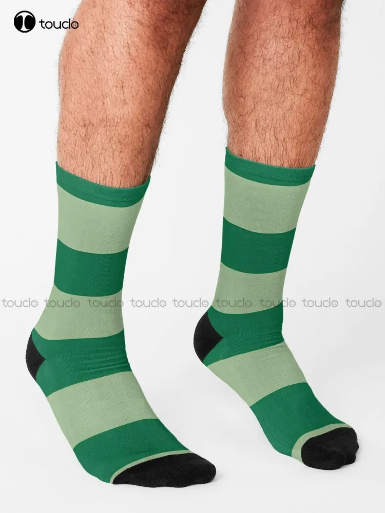 Two Tone Green Pattern (Blues Clues Halloween Costume) Socks Halloween Navy Soccer Socks Comfortable Best Girls Sports Funny