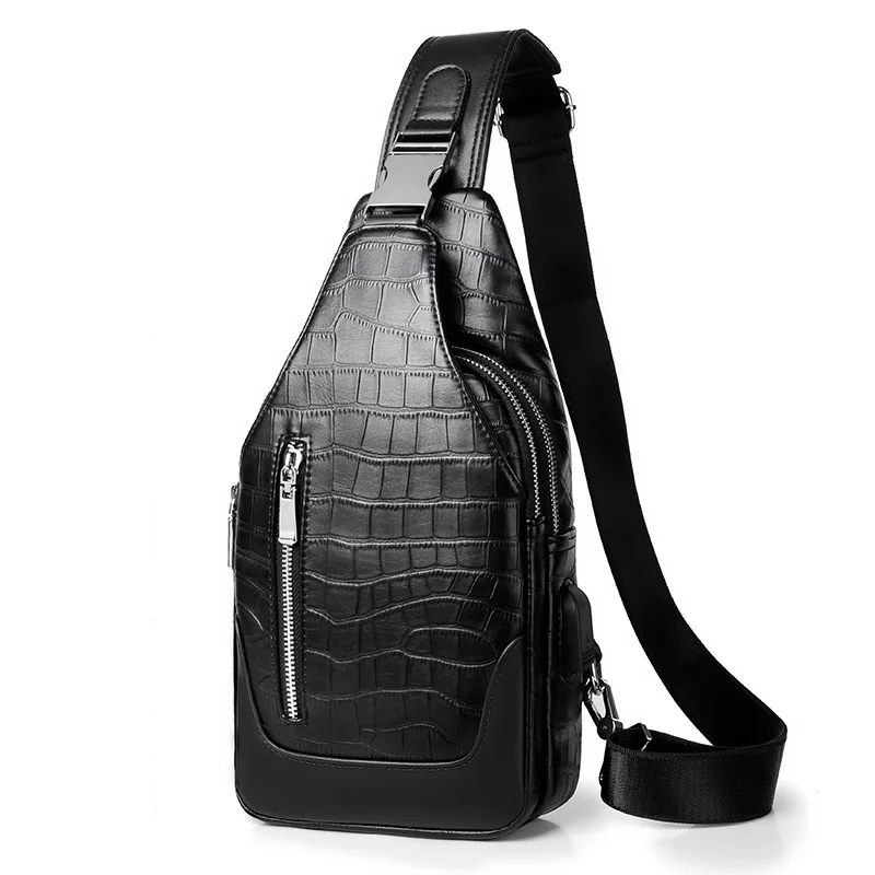 Men's Chest Bag, Computer Phone, One Shoulder Oblique Straddle Bag, Multifunctional Fashion Brand, Casual Personality, Men's Che