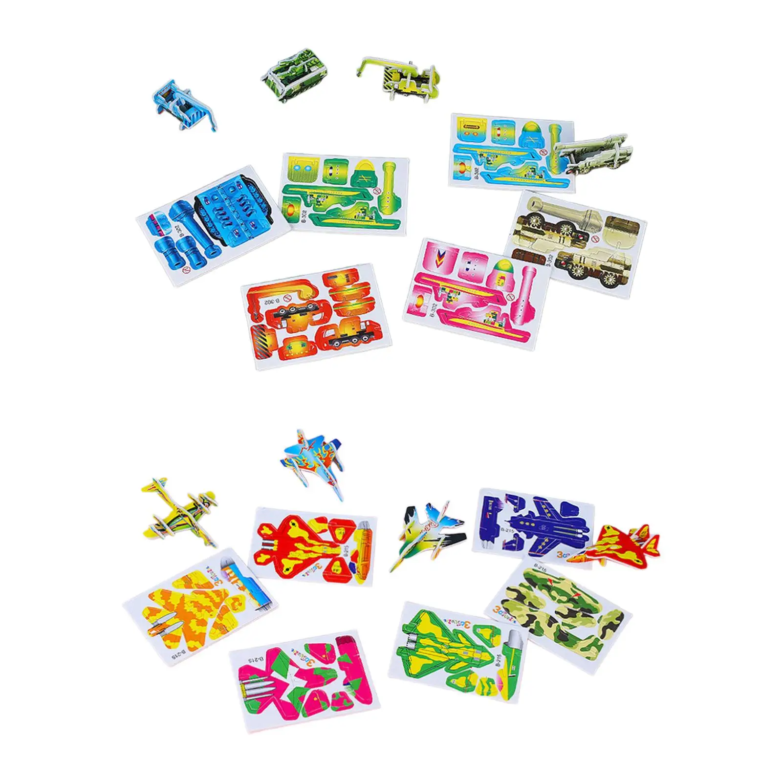 10Pcs 3D Jigsaws Puzzles Creativity Imagination Kids Toys Art Crafts Educational