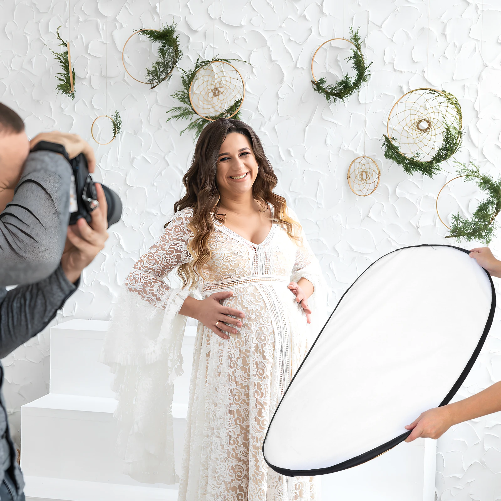 

1Set Photography Reflector Five-in-One Collapsible Light Panel Outdoor Portrait Photo Lighting Reflector Tool Light