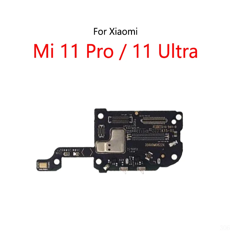 With ic SIM Card Reader Socket Tray Slot Microphone Signal Antenna Connect Module Board For Xiaomi Mi 11 Pro / 11 Ultra