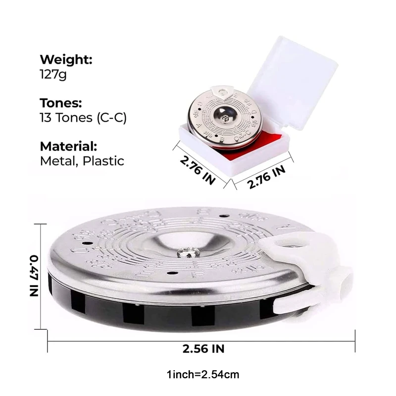 13 afinador cromático C-C selector notas 13 tonos dispositivos afinación tubo tono afinador guitarra piezas