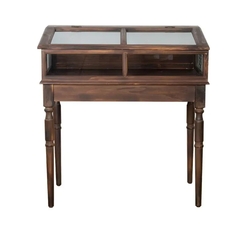 Solid wood display cabinet glass figure jewelry products dresser jewelry ornament storage cabinet