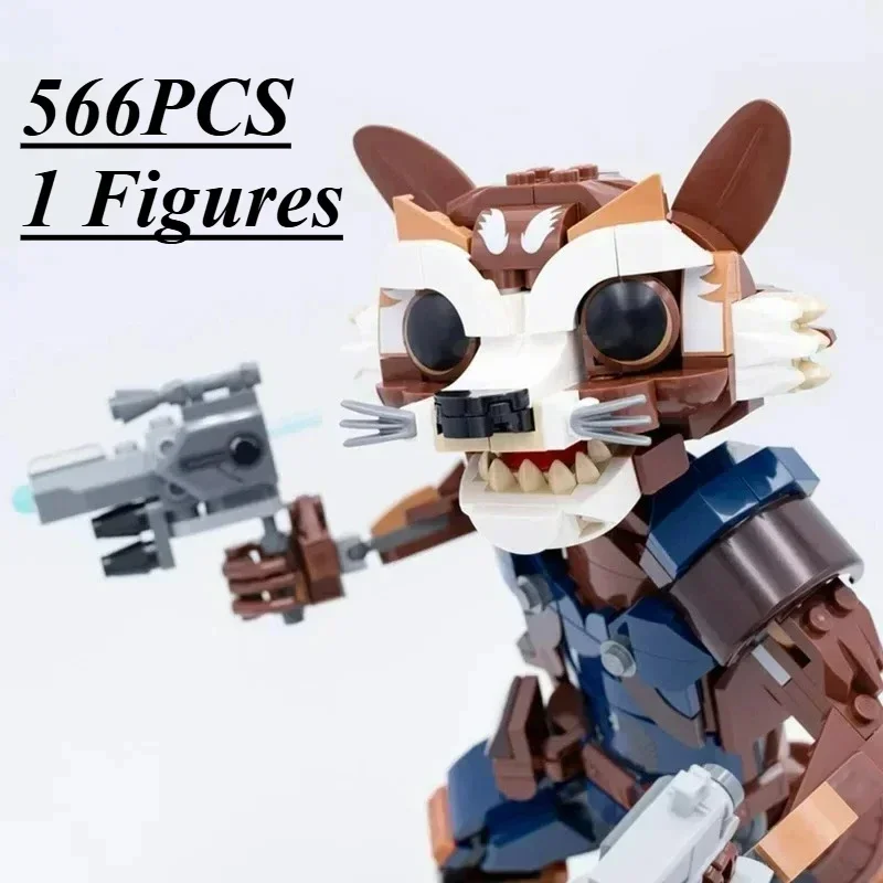 ألعاب ساخنة مارفل خارقة صاروخ الطفل شجرة غروت الشكل منشئ صاروخ نموذج بنة الطوب متوافق 76282 هدية للأطفال #2