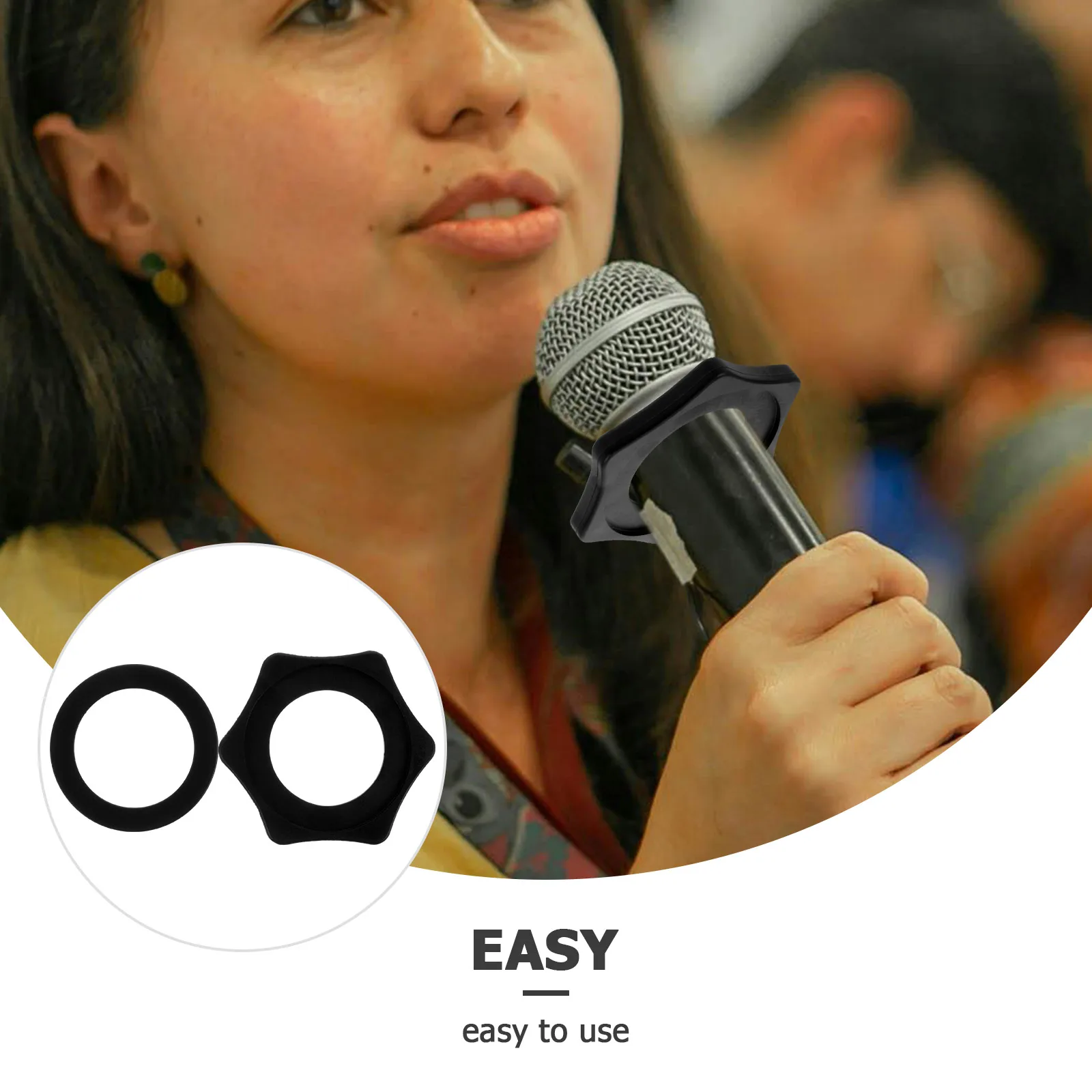 

5 set Microphone Anti-Roll Rings Cordless Mic Rings Anti-Slip Rubber Ring Set For Ktv Stage Conference Mic Accessories