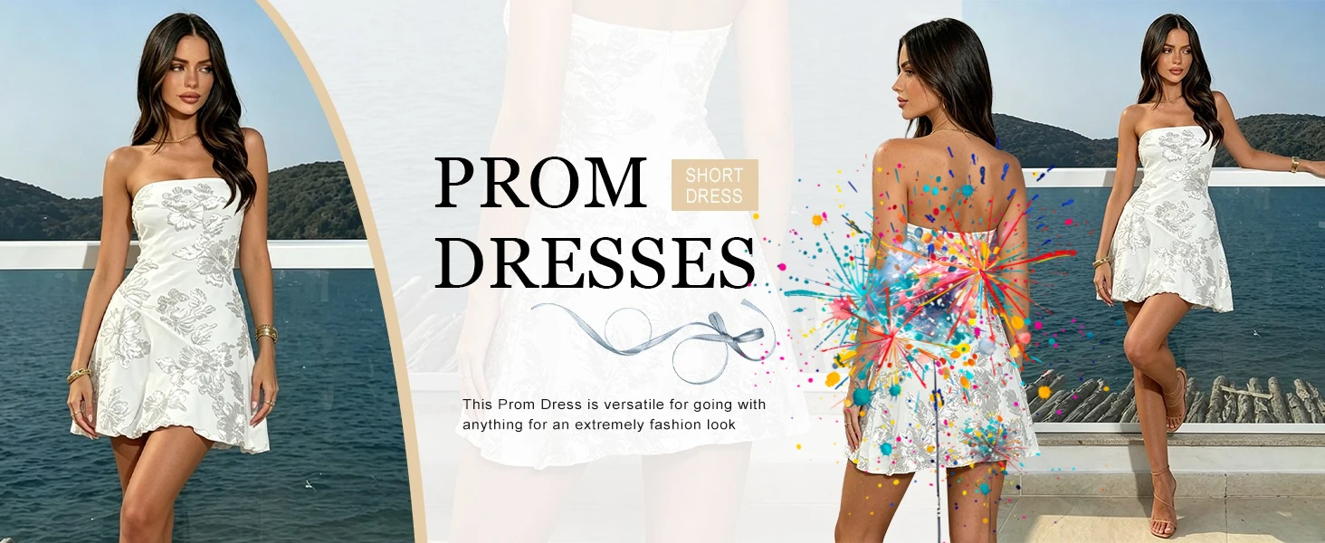 Floral Tulle Homecoming Dress