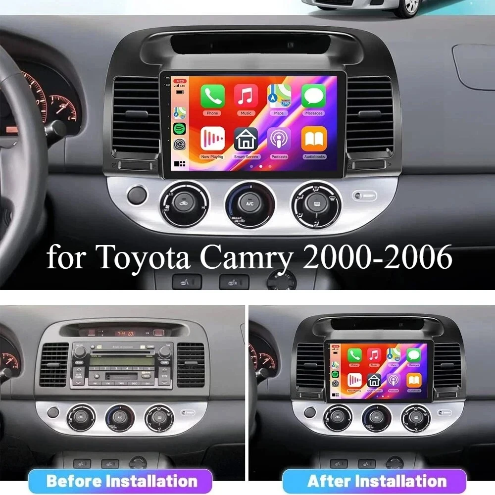 

9''Car Stereo Radio for Toyota Camry 2000-2006 Android15 with Carplay Android Auto GPS Navigation Bluetooth Wifi FM RDS SWC