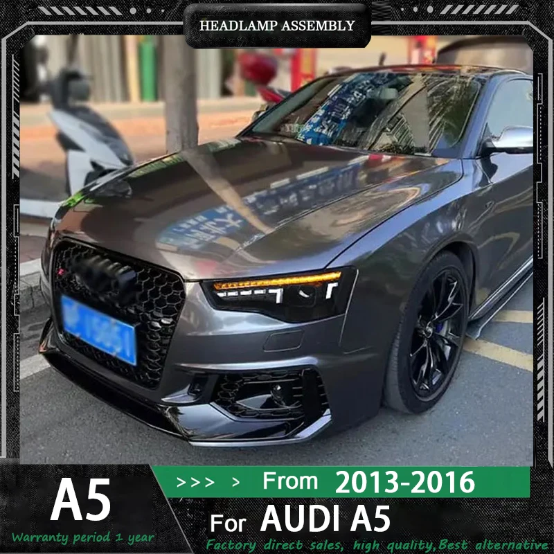 

Car Headlights For Audi A5 S5 2012 2013 2014 2015 2016 LED Car Lamps Daytime Running Lights Dynamic Turn Signals Car Accessories