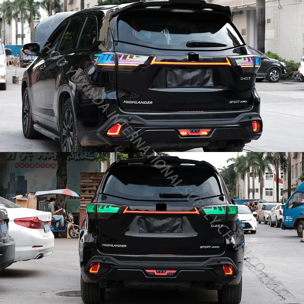 اكسسوارات السيارات RGB الضوء الخلفي لتويوتا هايلاندر 2015-2021 جديد LED الخلفية ضوء الجمعية 2016 2018 2019 بالجملة