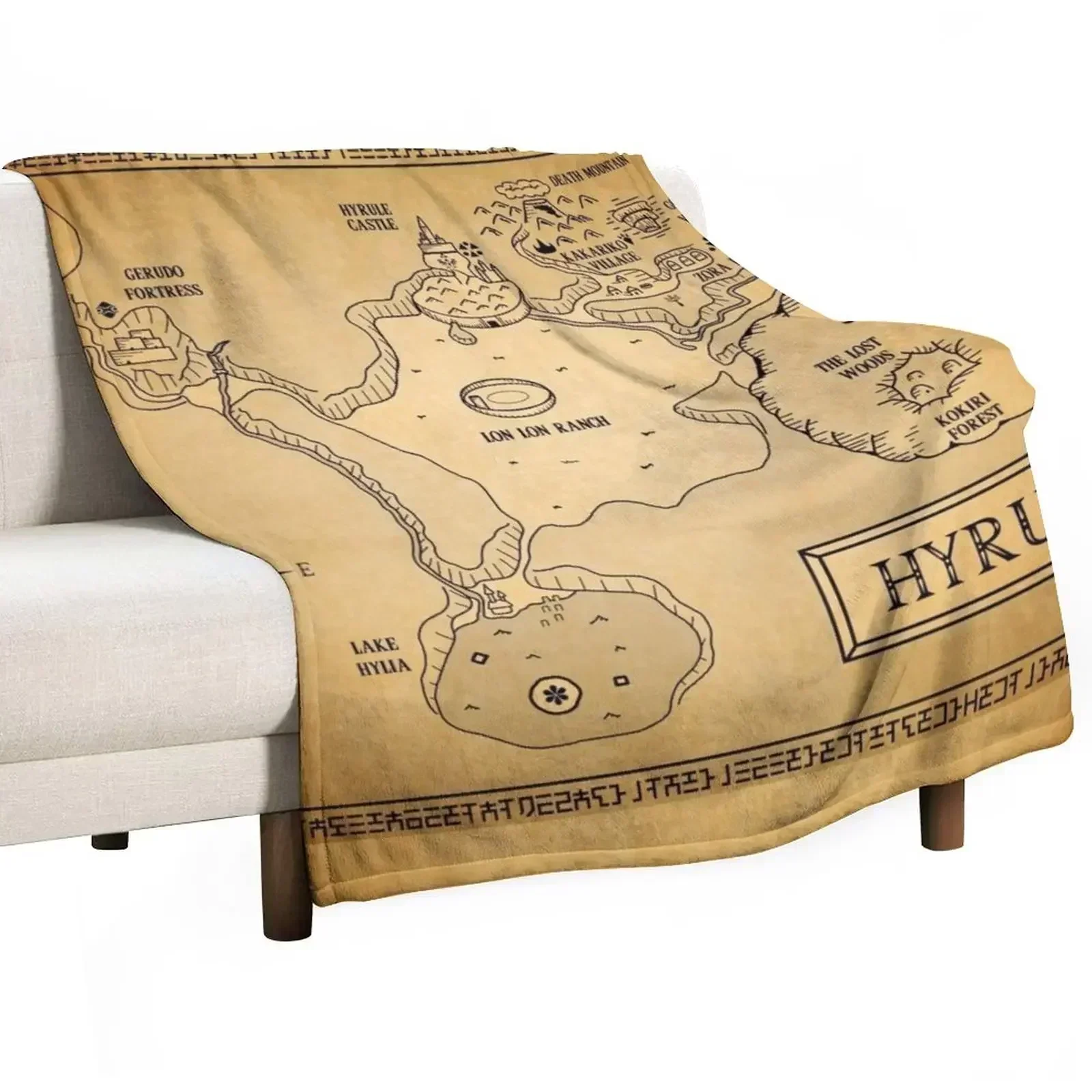 Hyrule MapOOT Throw Blanket for sofa Cute Decorative Sofas Blankets Sofas Of Decoration Luxury Designer Quilt Blankets