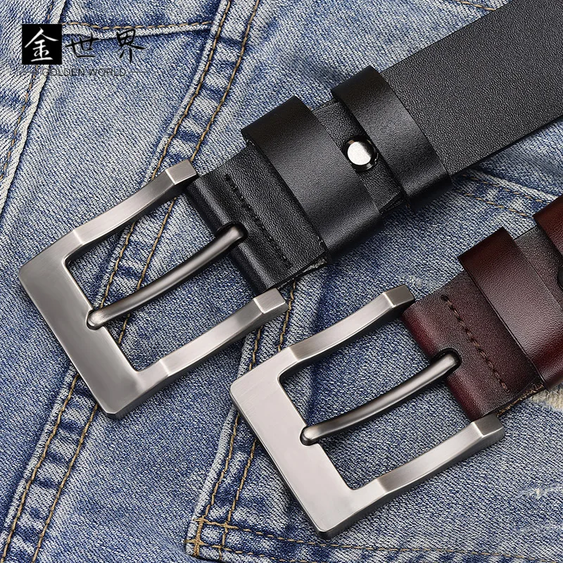 Belt men's popular wide waistband with needle buckle retro pants belt, one piece hair replacement