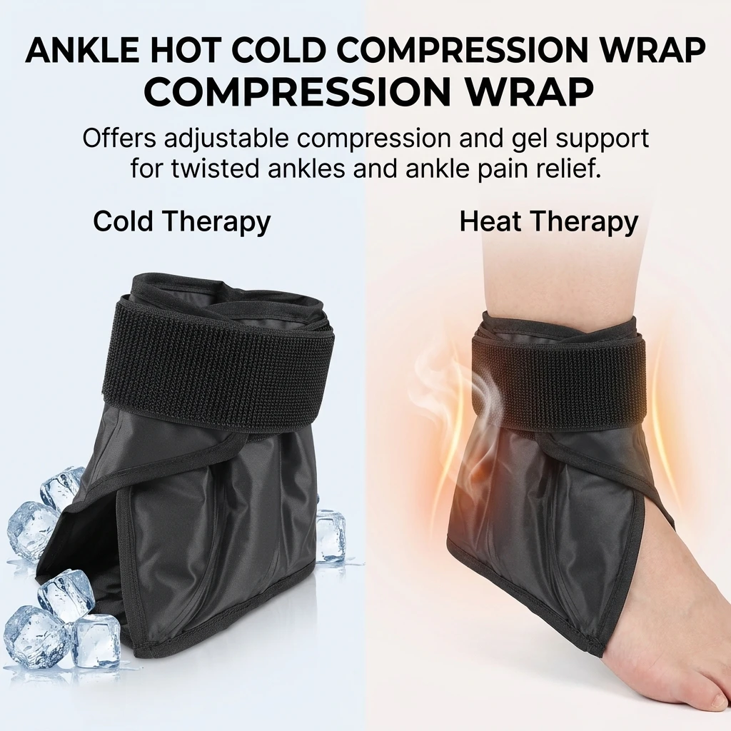 Ankle Support Compression Brace with Gel Therapy Wrap