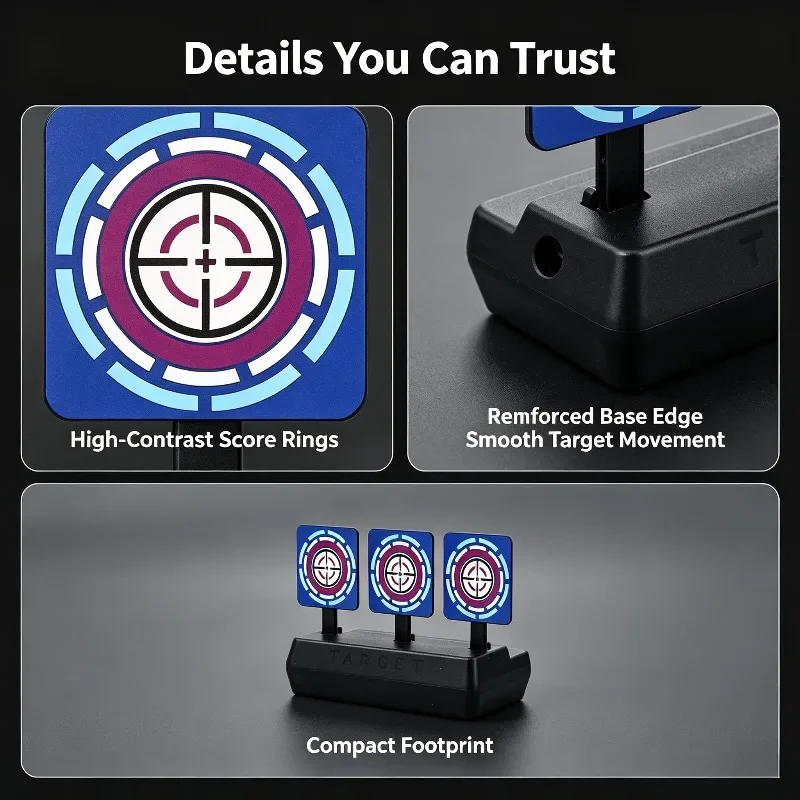 Mechanical Automatic Return Game Target Vertical Rebound Stand Reusable Kids Leisure Shooting Play Gear