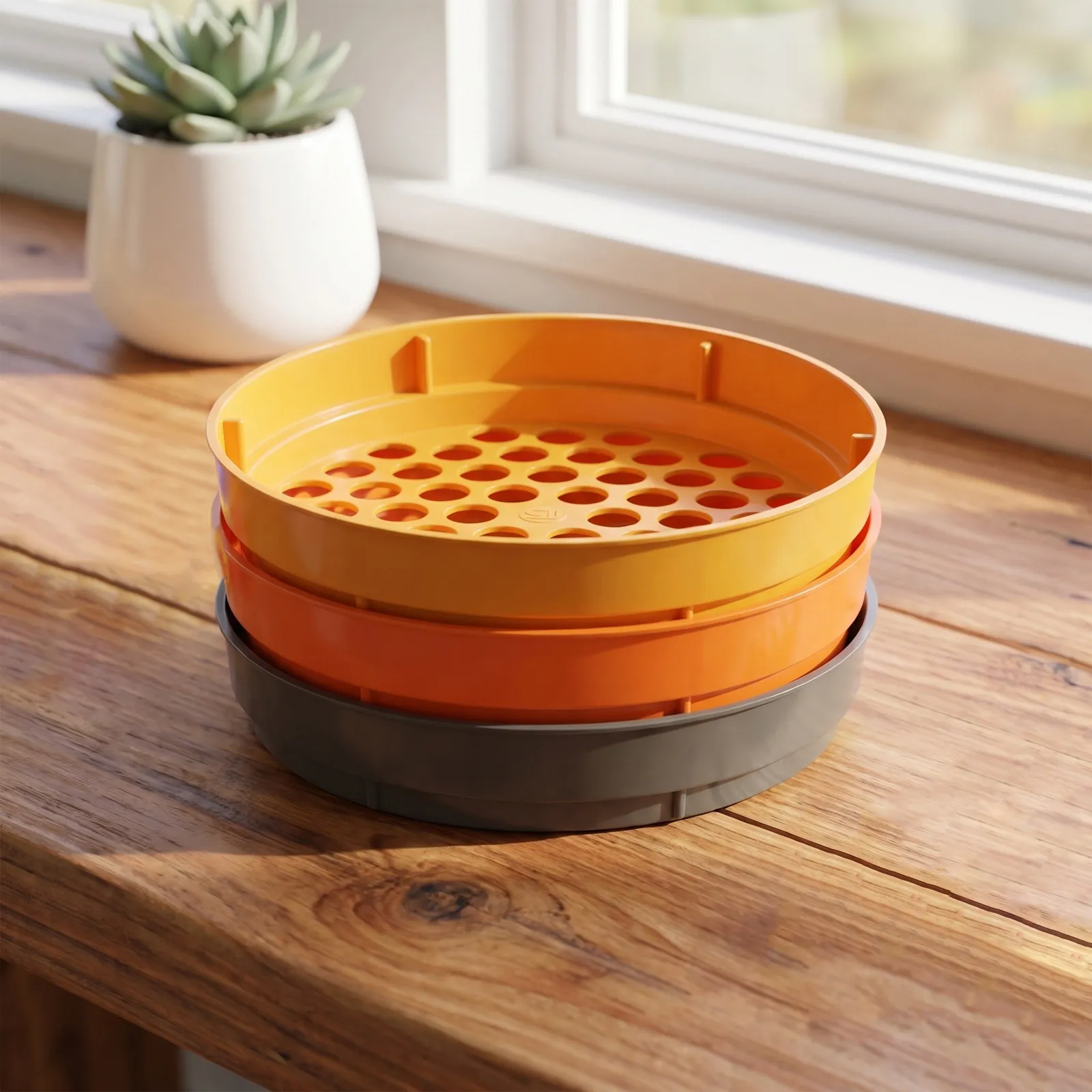 3pcs Stackable Plastic Sorting Sieve Tray for DIY Micro Brick Separation – 24mm/20mm/15mm Screening Plates