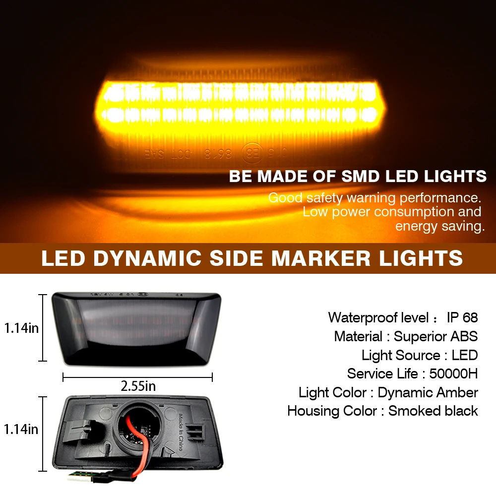 Smoked Lens LED Side Fender Marker Lamp Flowing Turn Signal Light For Opel Adam Astra J/K Corsa D/E Insignia/A Meriva/B Zafira/B