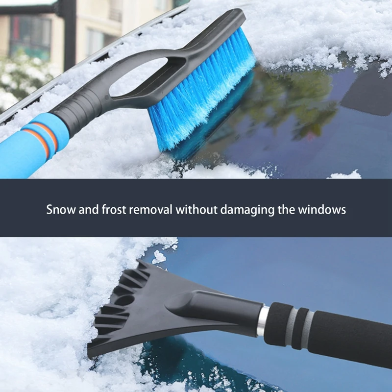 Winter Detachable Car Snow Sweeping Shovel With EVA Foam Handle Cleaning Scraping Tool Ice Scraper Removal Brush Auto Windshield