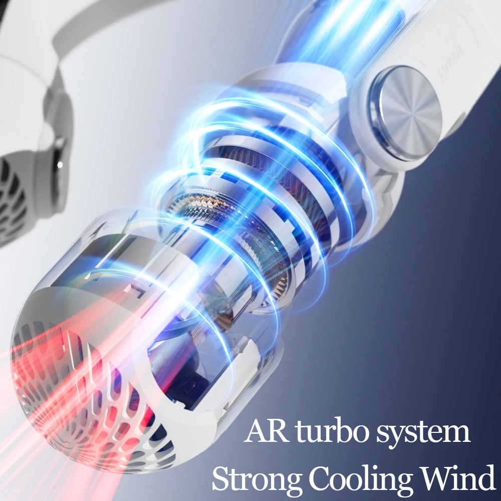 휴대용 핸즈프리 넥 밴드 냉각 팬, 틸트 로터 넥 팬, 미니 USB 충전식 에어컨 터보 팬, 3 단 속도