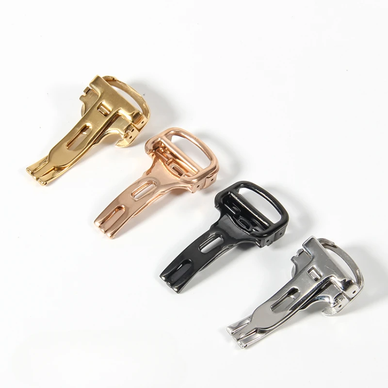 Antarmuka Datar Gelang Jam Ekor Ganda Mewah untuk Cartier London Gesper Lipat Kulit Asli Hitam Aksesori Perubahan Cepat