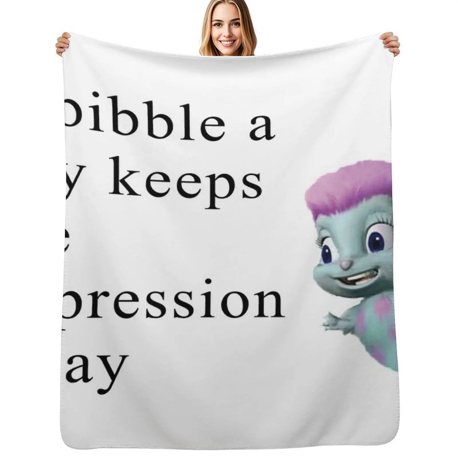 

Bibble Meme Throw Blanket Fuzzy Plush Throw Blanket for Sofa Chair